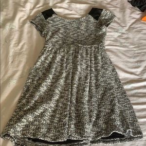Black and White Knitted Mini Dress